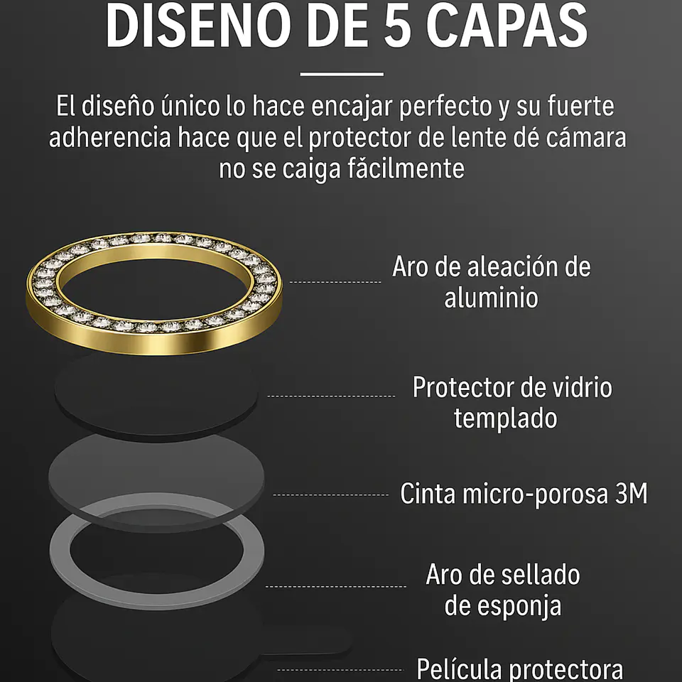 Micas para Cámara Con Diamantes 4