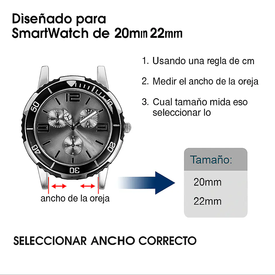Correas Silicona Clasica Samsung/Hauwei Watch (20/22MM) 2