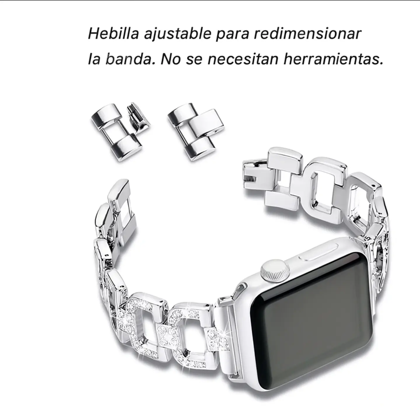 Correas Eslabón Con Diamante Apple Watch 2