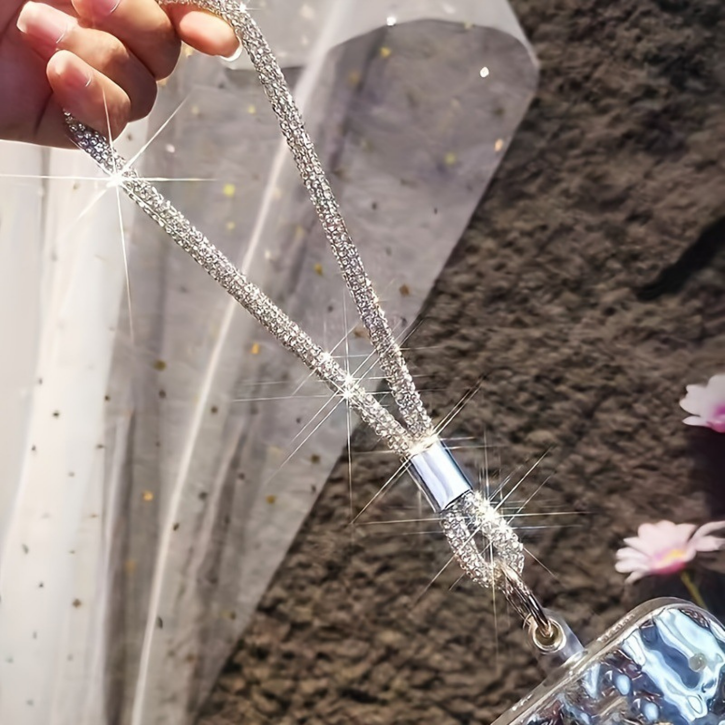 Strap Colgante Con Diamantes Para Telefono Universal - 18 CM 7