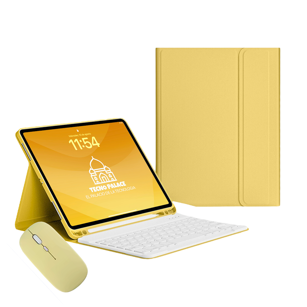 Fundas Tipo Libro Con Teclado Y Mouse Para Ipad 15