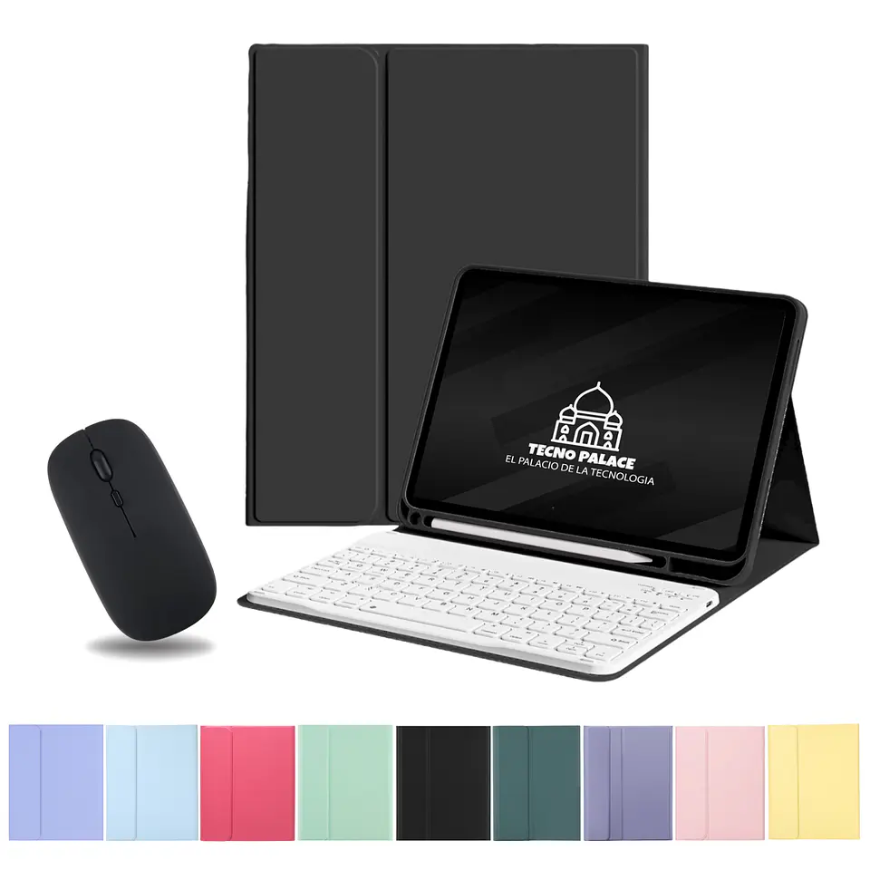 Fundas Tipo Libro Con Teclado B Con/Sin Mouse Para Tablet Samsung 1