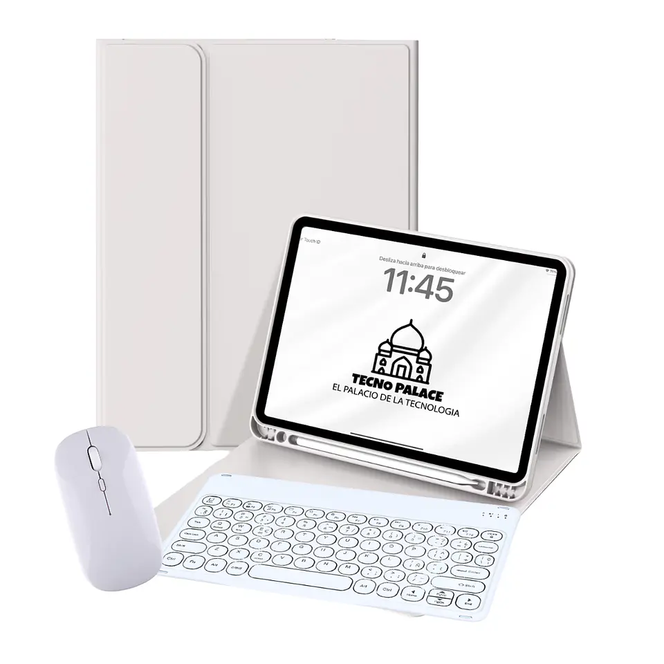 Fundas Tipo Libro Con Teclado 2.0 Para IPad + Mouse 17