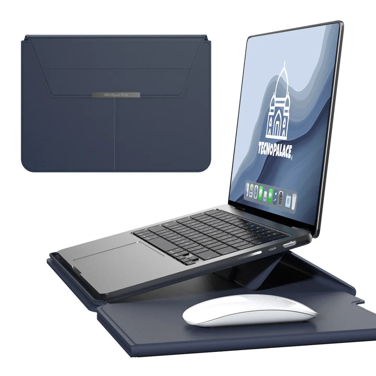 Funda Premium Multifuncional Notebook Macbook Con Soporte Plegable 6