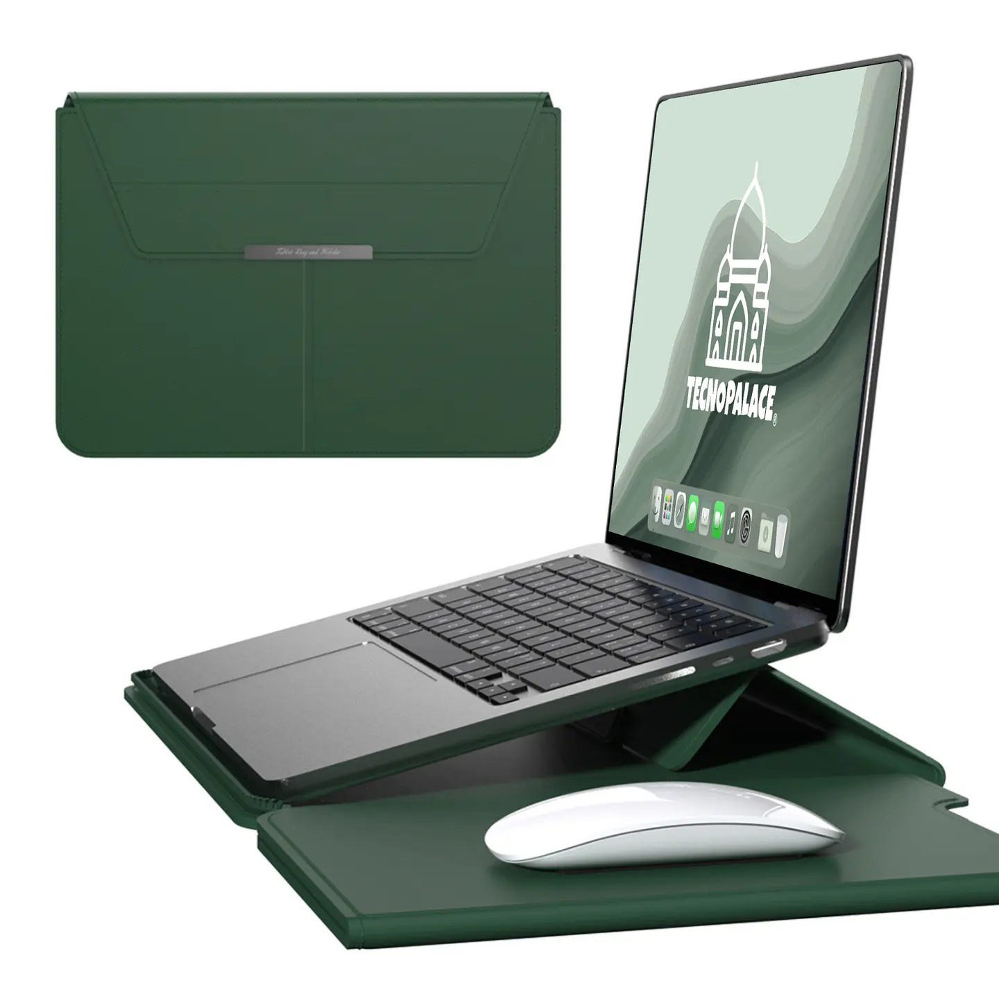 Funda Premium Multifuncional Notebook Macbook Con Soporte Plegable 14