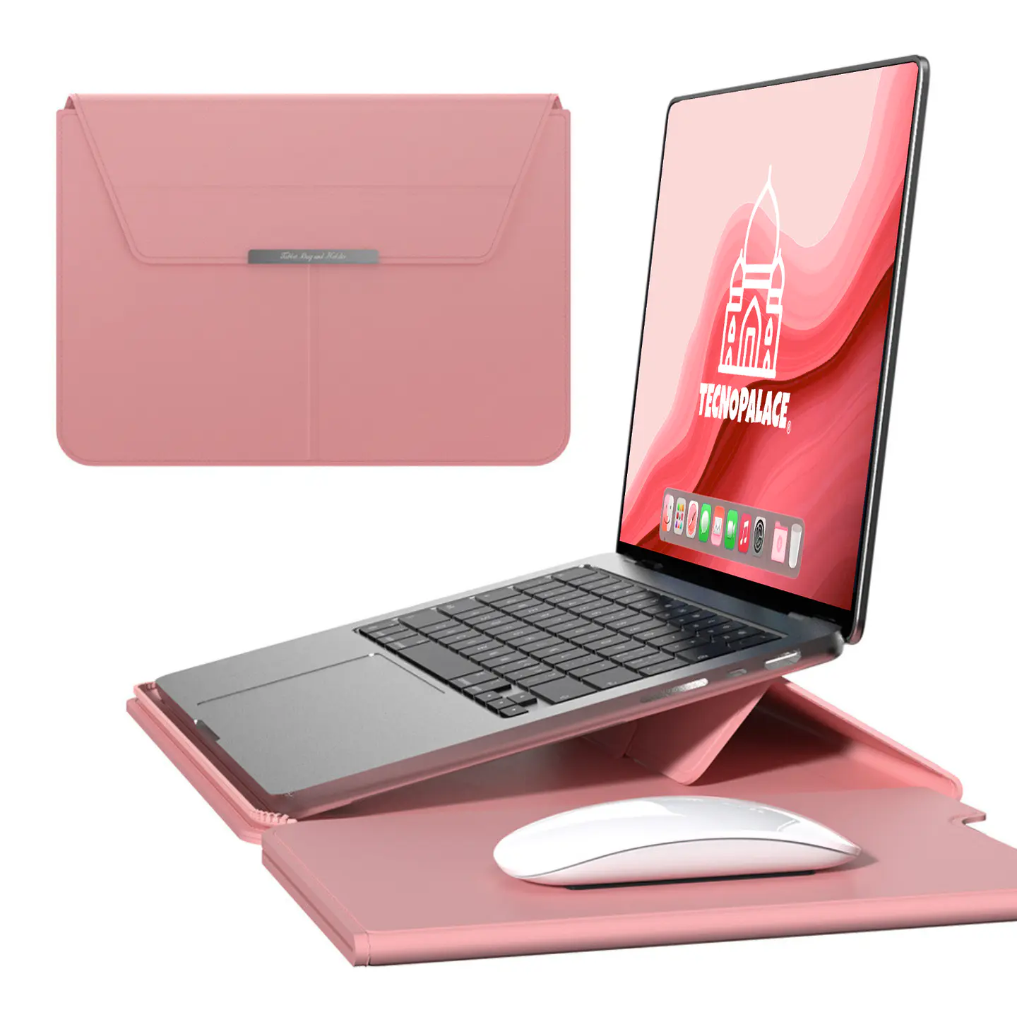 Funda Premium Multifuncional Notebook Macbook Con Soporte Plegable 16
