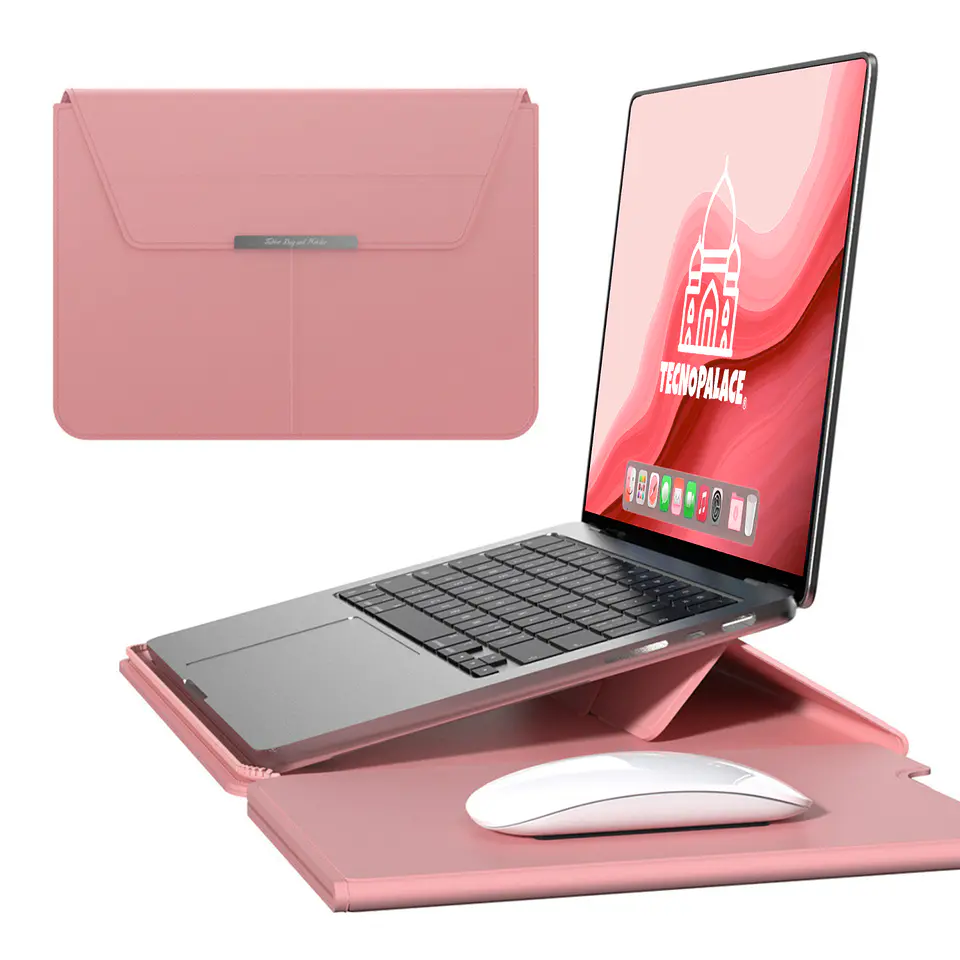 Funda Premium Multifuncional Notebook Macbook Con Soporte Plegable 16