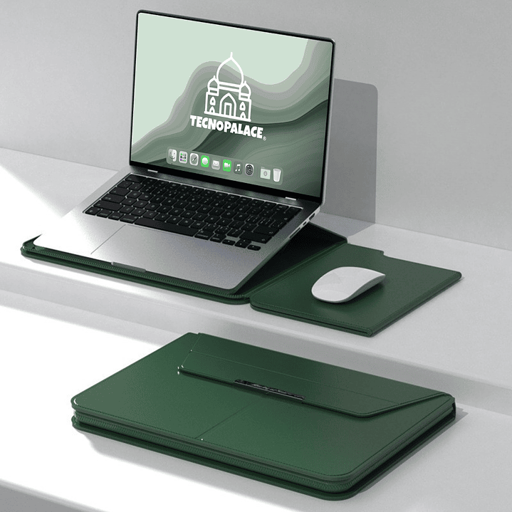 Funda Premium Multifuncional Notebook Macbook Con Soporte Plegable 15