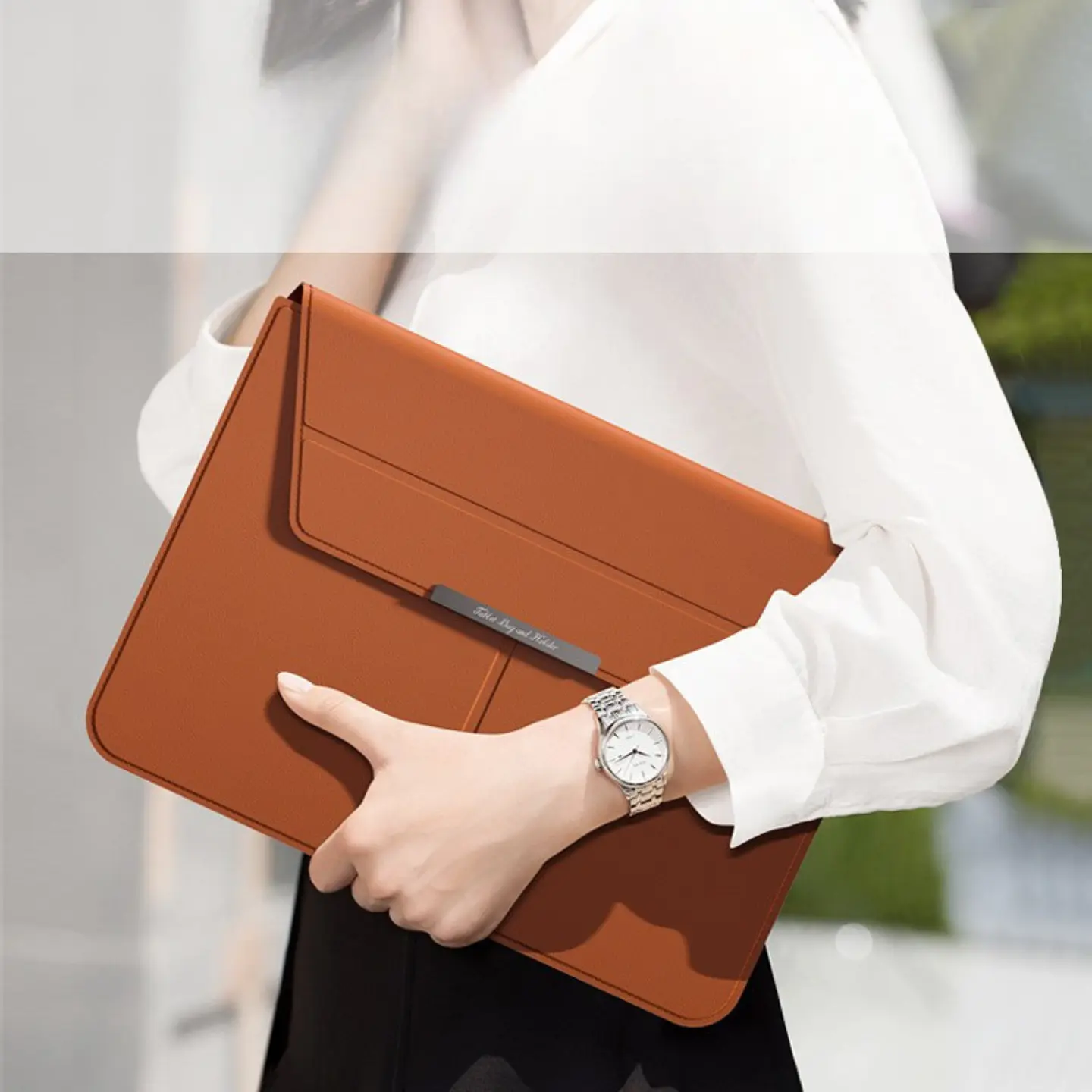 Funda Premium Multifuncional Notebook Macbook Con Soporte Plegable 4