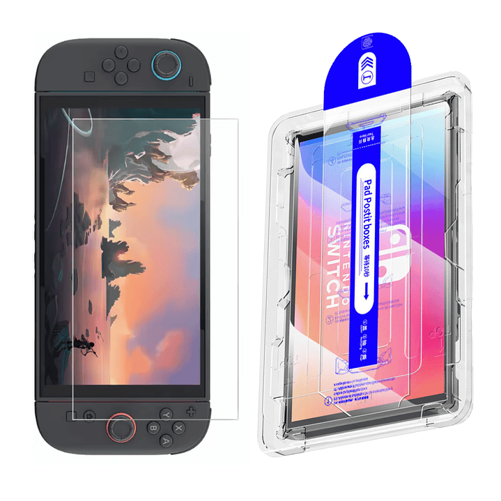Lámina Vidrio Con Instalador Facil Nintendo Switch 2  1