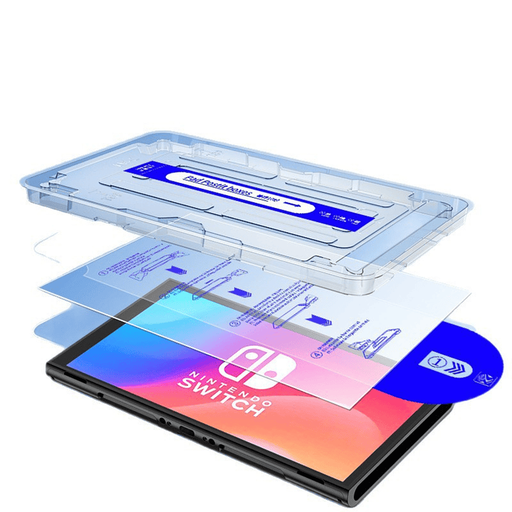Lámina Vidrio Con Instalador Facil Nintendo Switch 2  4