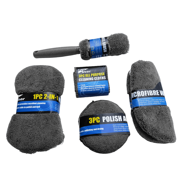 Kit Profesional de Limpieza Automotriz en Microfibra – 9 Piezas 2