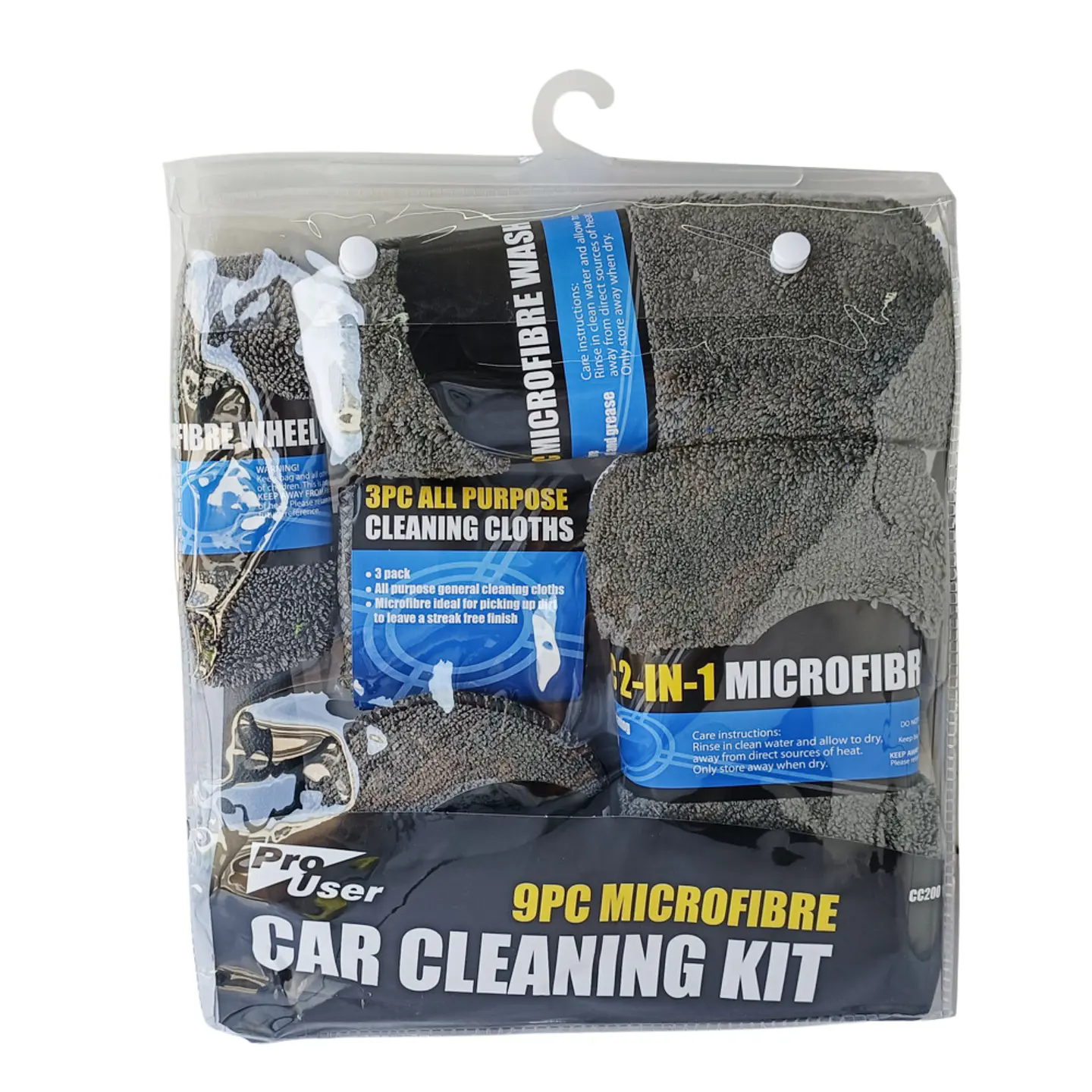 Kit Profesional de Limpieza Automotriz en Microfibra – 9 Piezas 8