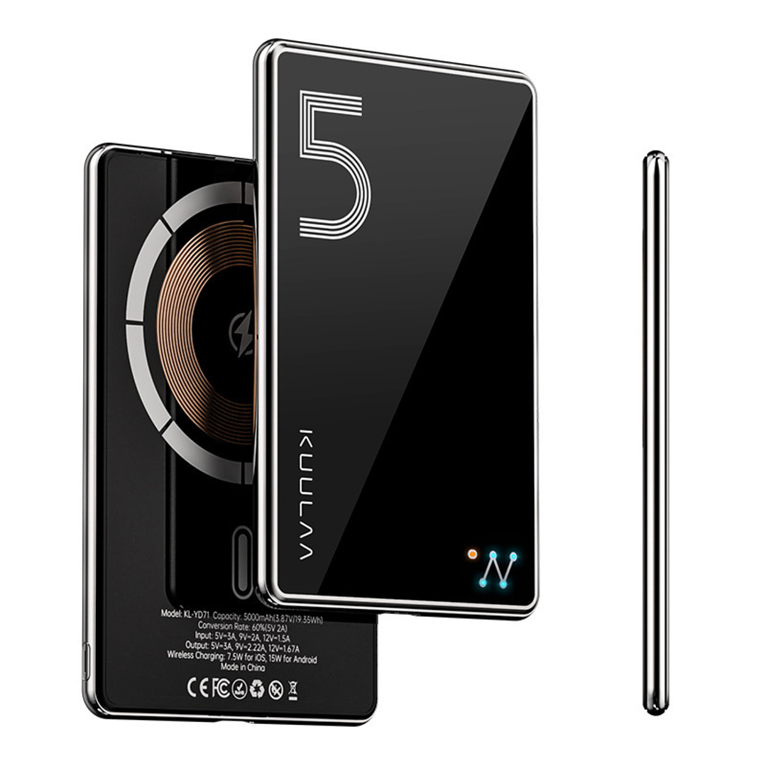 Batería Portátil KUULAA MagOn 5000mAh Inalámbrica Magnética 1