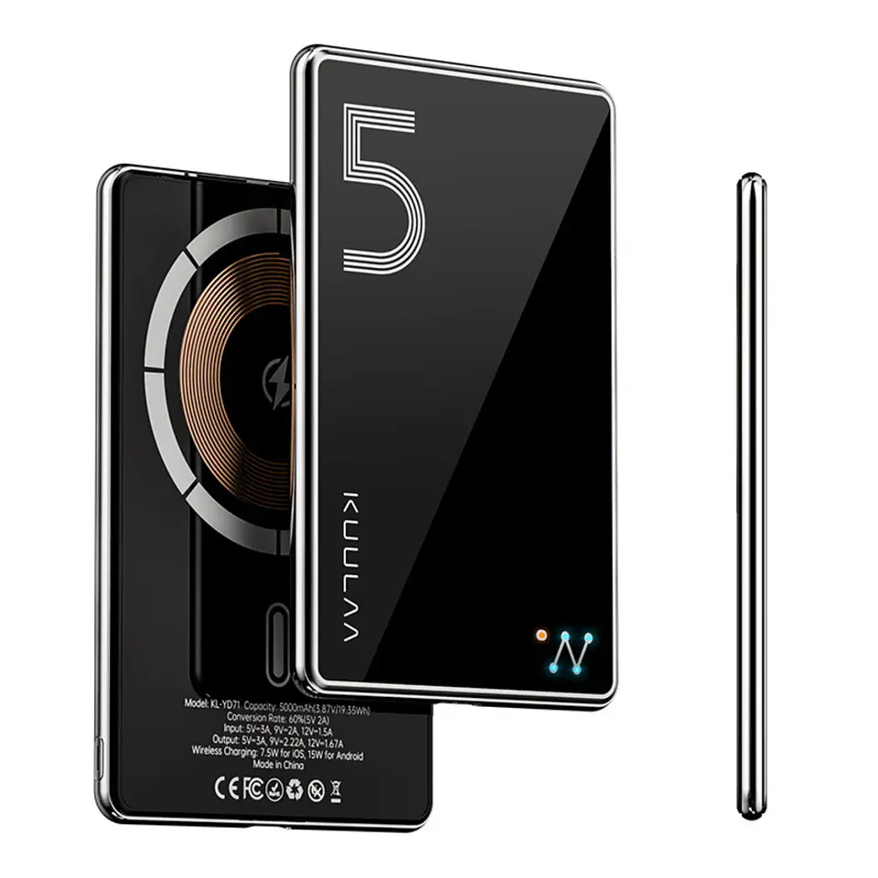 Batería Portátil KUULAA MagOn 5000mAh Inalámbrica Magnética 1