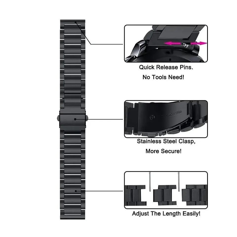 Correas Metálicas De Eslabón Huawei Watch Ultimate 1 / 2 3