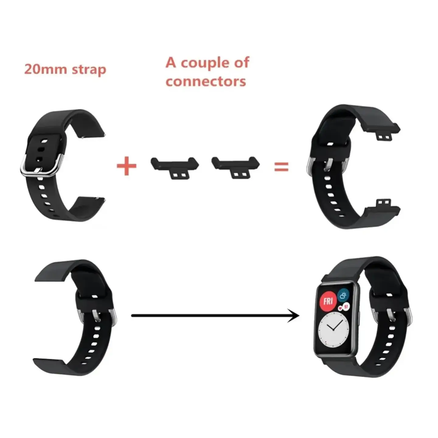 Adaptador Para Huawei Fit 1 A Correas Universales 3
