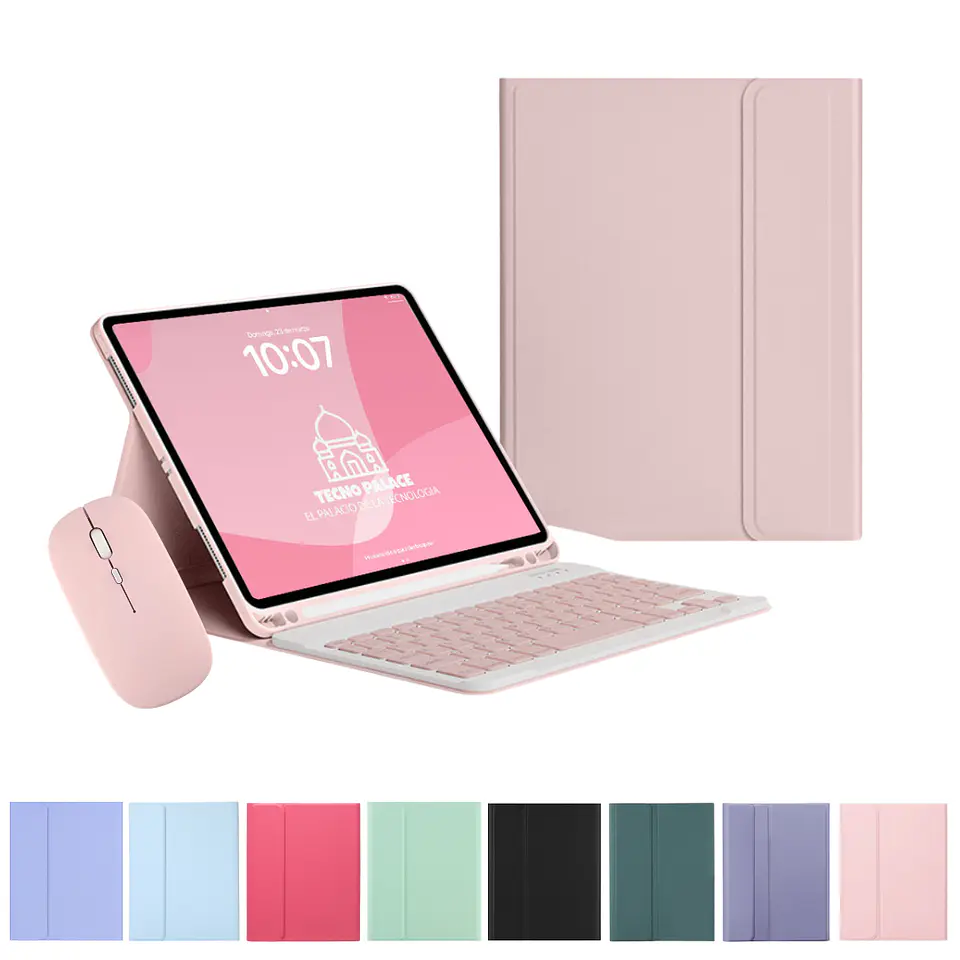 Fundas Tipo Libro Con Teclado + Mouse Para Redmi Pad 2 Pro 12.1