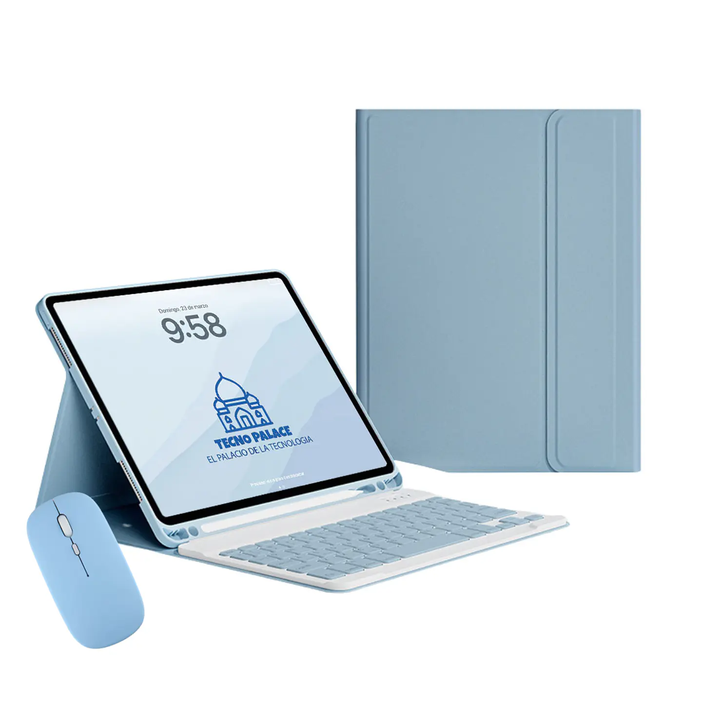 Fundas Tipo Libro Con Teclado + Mouse Para Redmi Pad 2 Pro 12.1