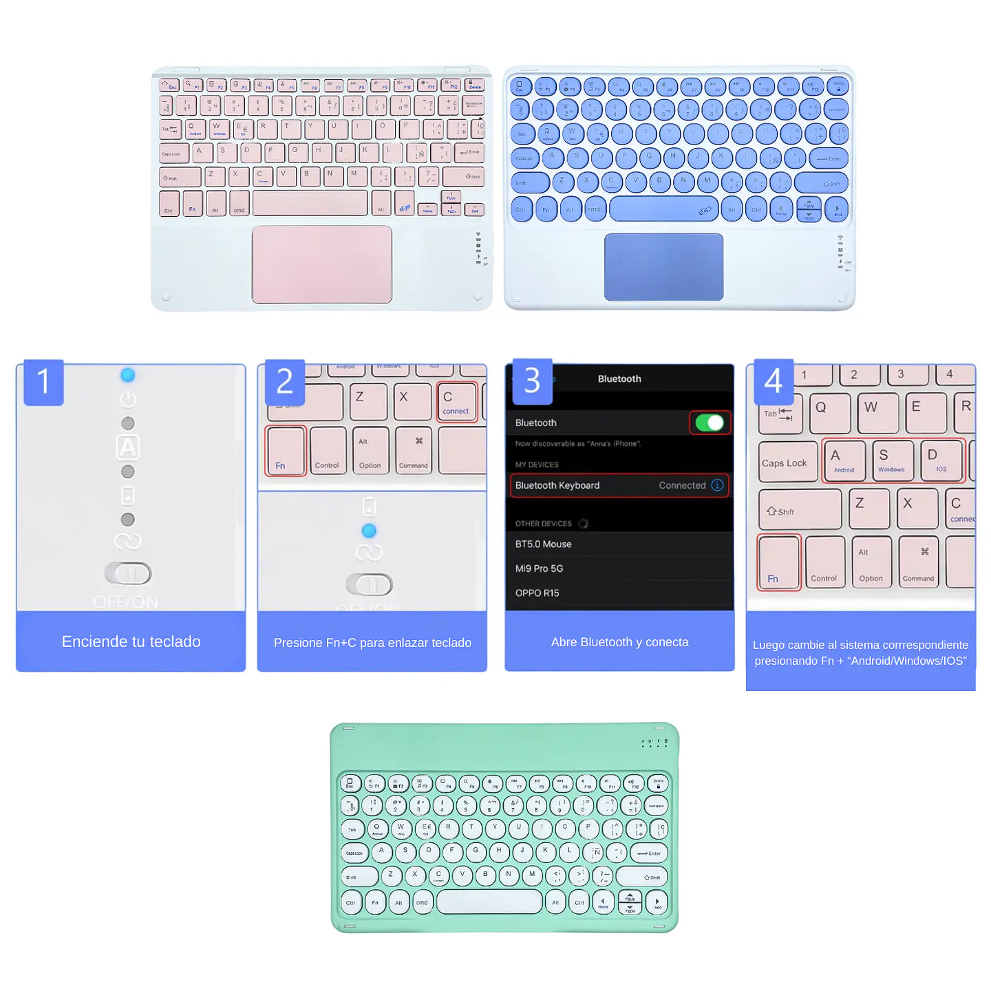Fundas Teclado Con TouchPad Para Redmi Pad 2 Pro 12.1