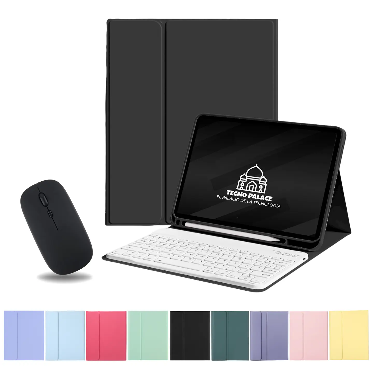 Fundas Tipo Libro Con Teclado + Mouse Para Xiaomi Pad 6 Pro - 11