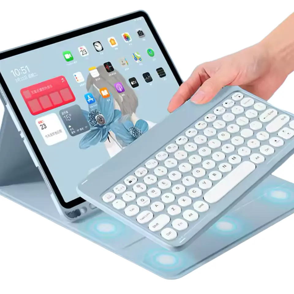 Fundas Tipo Libro Con Teclado 2.0 + Mouse Para Xiaomi Pad 7 Pro - 11