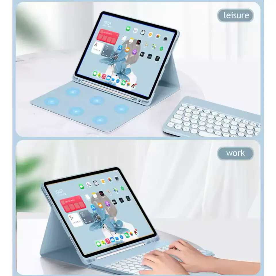 Fundas Tipo Libro Con Teclado 2.0 + Mouse Para Xiaomi Pad 8 Pro - 11