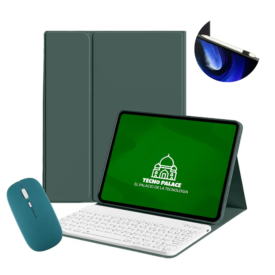 Fundas Tipo Libro Con Teclado + Mouse Para Lenovo Tab 15