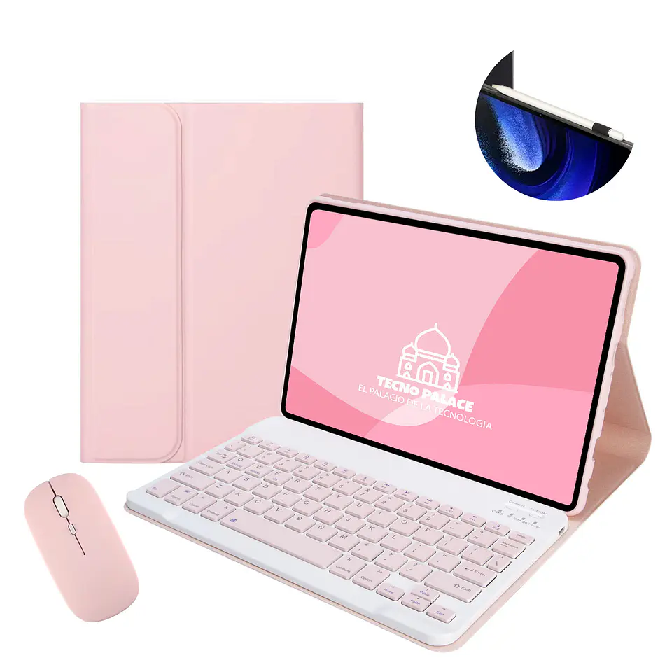 Fundas Tipo Libro Con Teclado + Mouse Para Lenovo Tab Plus 11.5