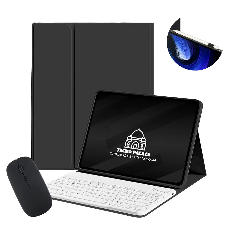 Fundas Tipo Libro Con Teclado + Mouse Para Lenovo Tab Plus 11.5