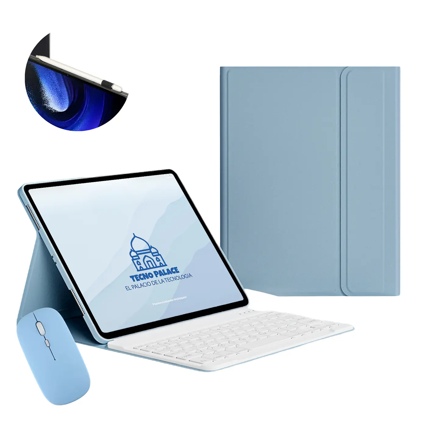 Fundas Tipo Libro Con Teclado + Mouse Para Lenovo Tab Plus 11.5