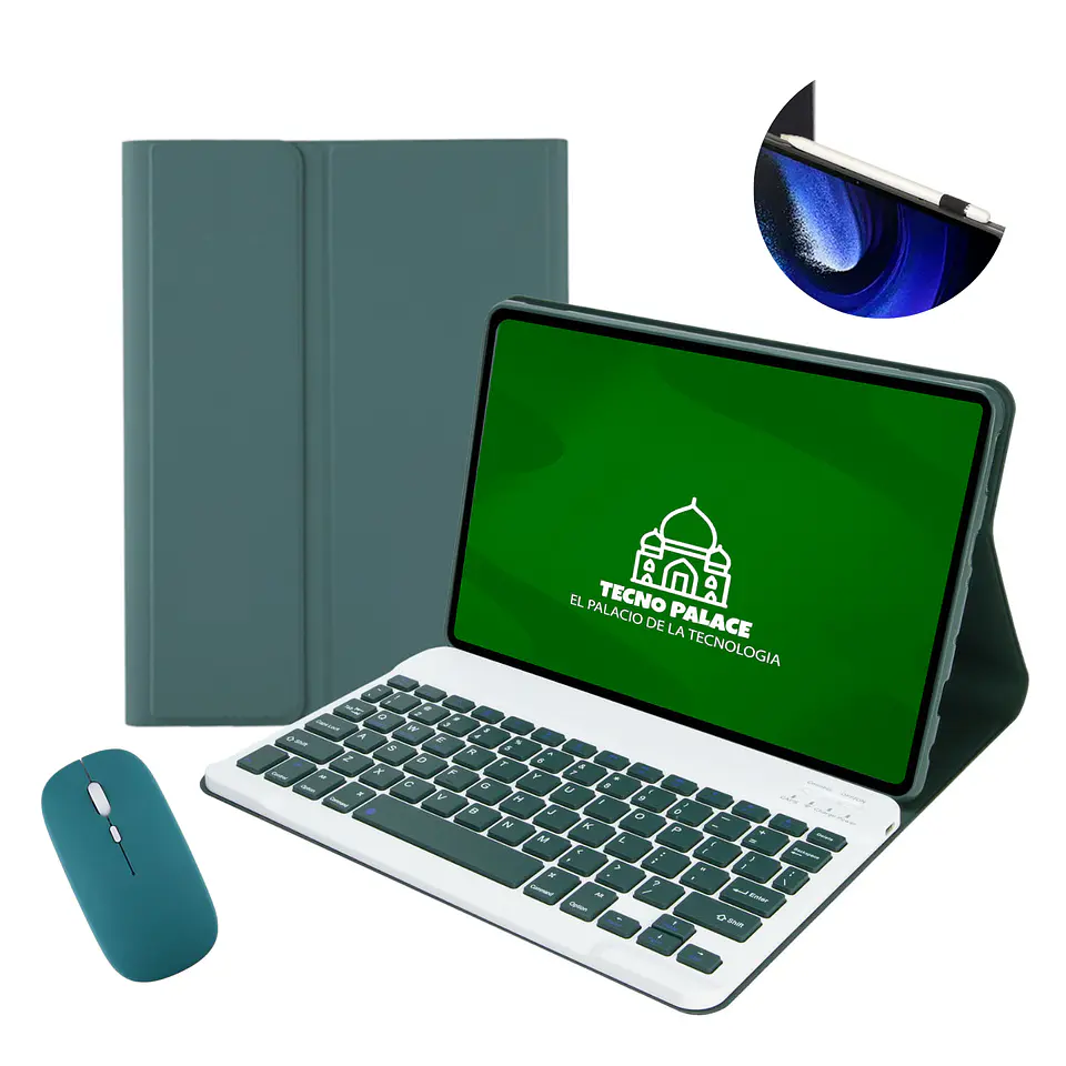 Fundas Tipo Libro Con Teclado + Mouse Para Lenovo Tab Plus 11.5