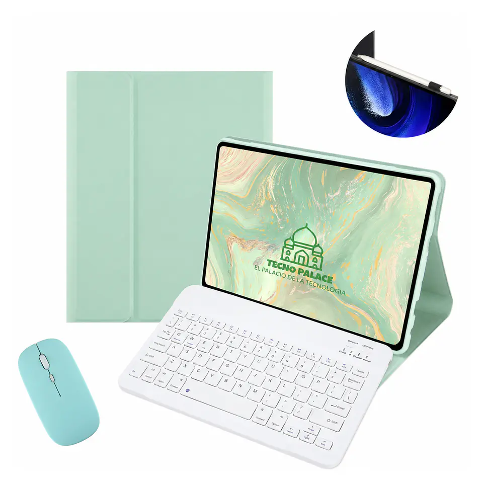 Fundas Tipo Libro Con Teclado + Mouse Para Lenovo Tab Plus 11.5