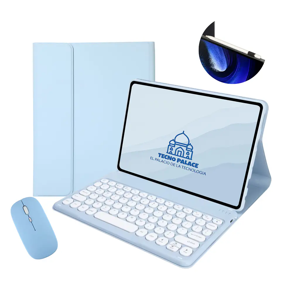 Fundas Tipo Libro Con Teclado 2.0 + Mouse Para Lenovo Tab Plus 11.5