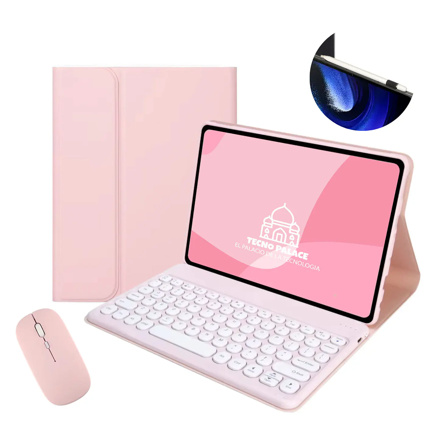 Fundas Tipo Libro Con Teclado 2.0 + Mouse Para Lenovo Tab Plus 11.5