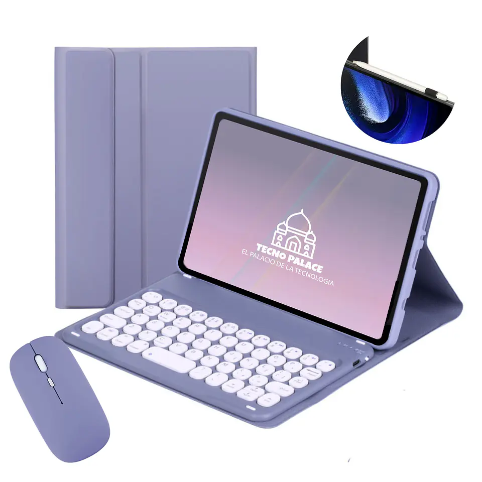 Fundas Tipo Libro Con Teclado 2.0 + Mouse Para Lenovo Tab Plus 11.5