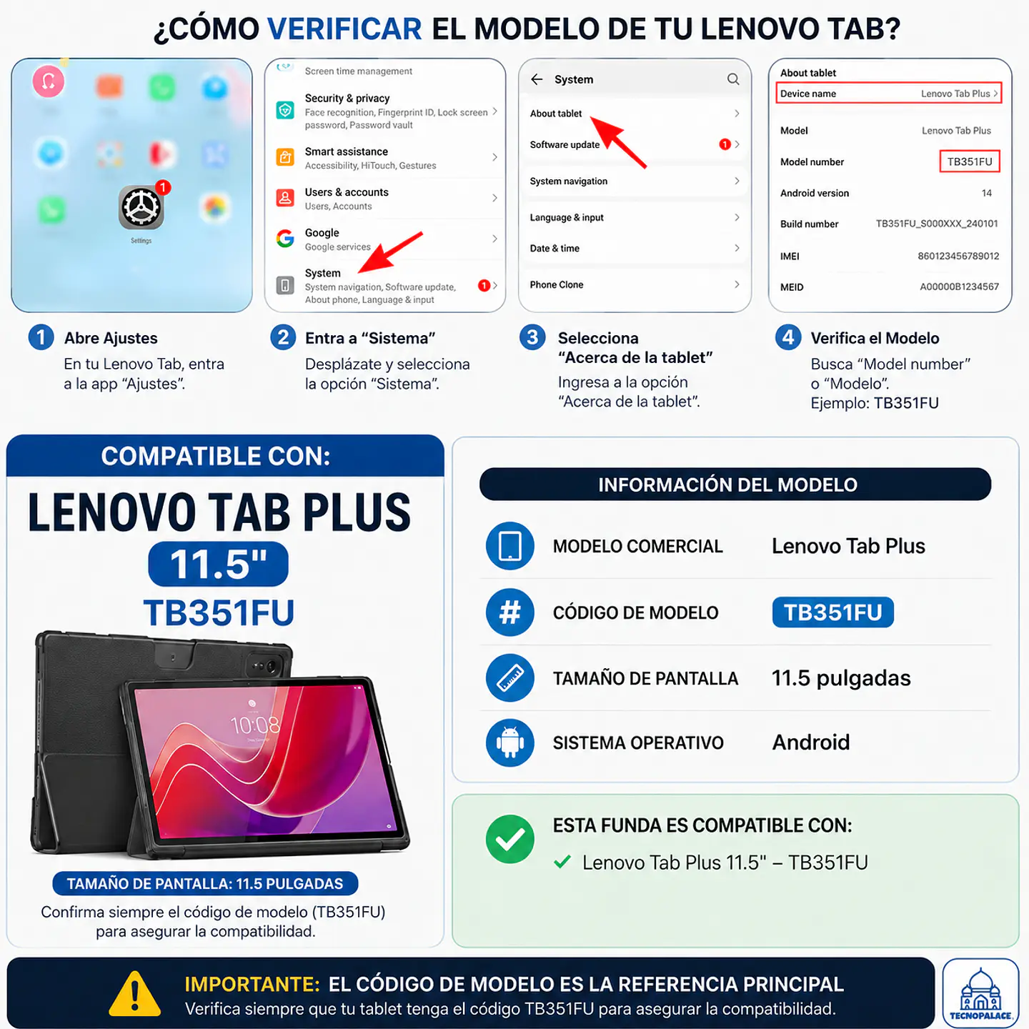 Fundas Tipo Libro Con Teclado 2.0 + Mouse Para Lenovo Tab Plus 11.5