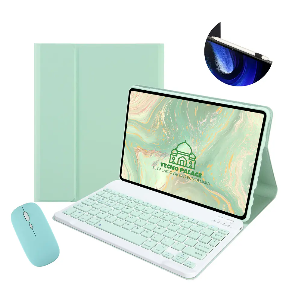 Fundas Tipo Libro Con Teclado + Mouse Para Lenovo Tab P11 2nd Gen TB350FU/XU/XC 13