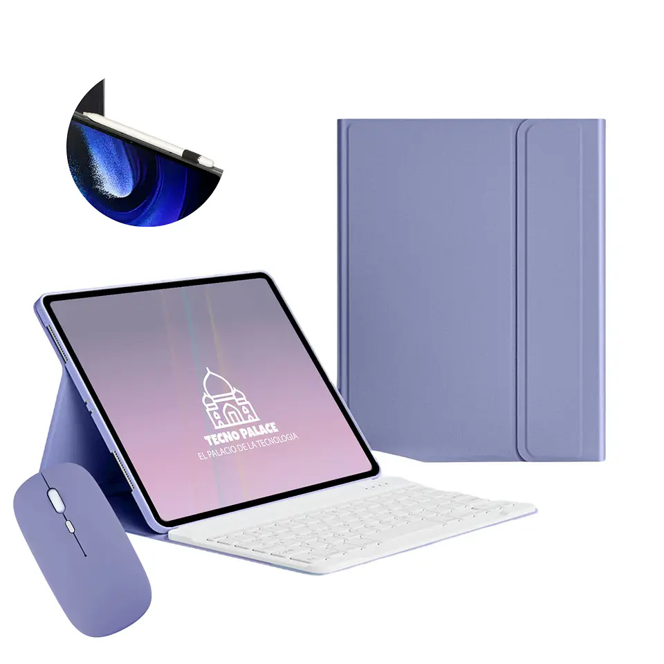Fundas Tipo Libro Con Teclado + Mouse Para Lenovo Tab P11 2nd Gen TB350FU/XU/XC 17