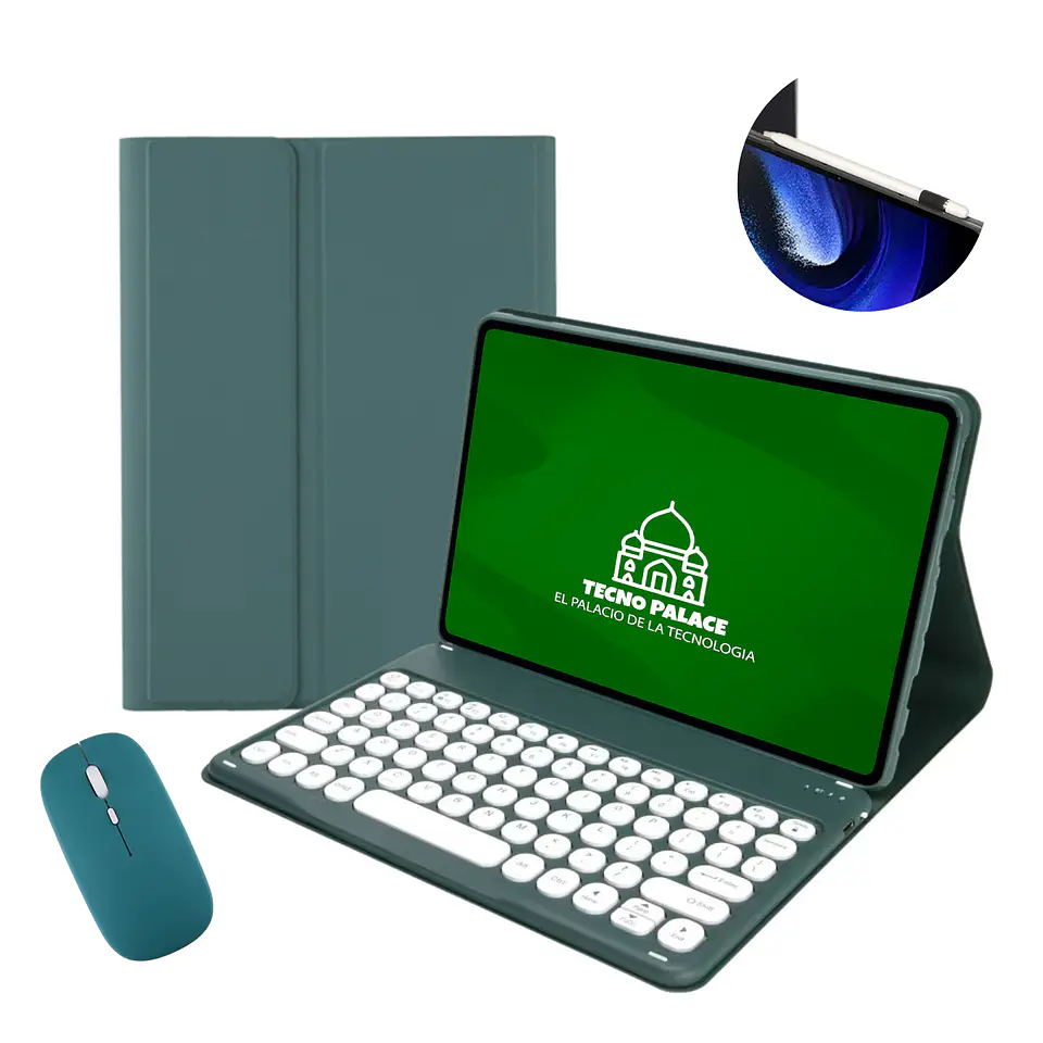 Fundas Tipo Libro Con Teclado 2.0 + Mouse Para Lenovo Tab P11 2nd Gen TB350FU 11
