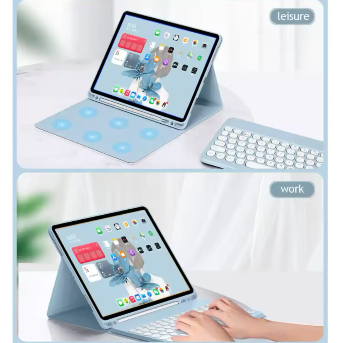 Fundas Tipo Libro Con Teclado 2.0 + Mouse Para Lenovo Tab P11 2nd Gen TB350FU 4