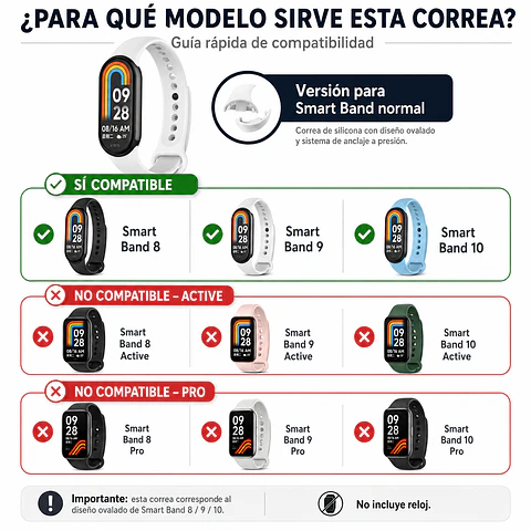 Correas Silicona TPU Para Xiaomi Smart Band 10