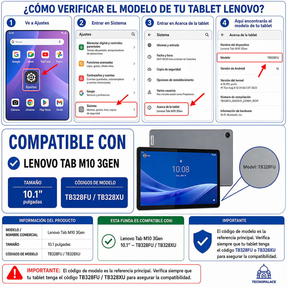 Fundas Tipo Libro Con Teclado Para Lenovo M10 3Gen TB328FU/XU 20