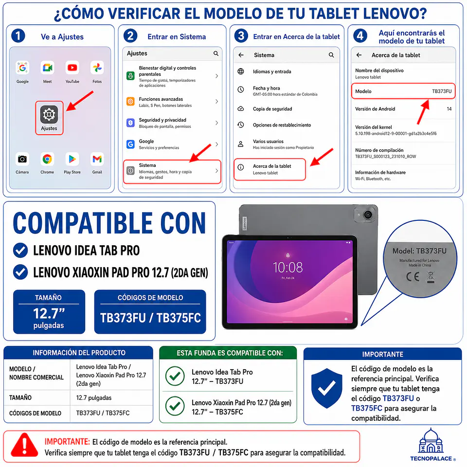 Fundas Teclado Con TouchPad Para Lenovo Xiaoxin Pad Pro 12.7
