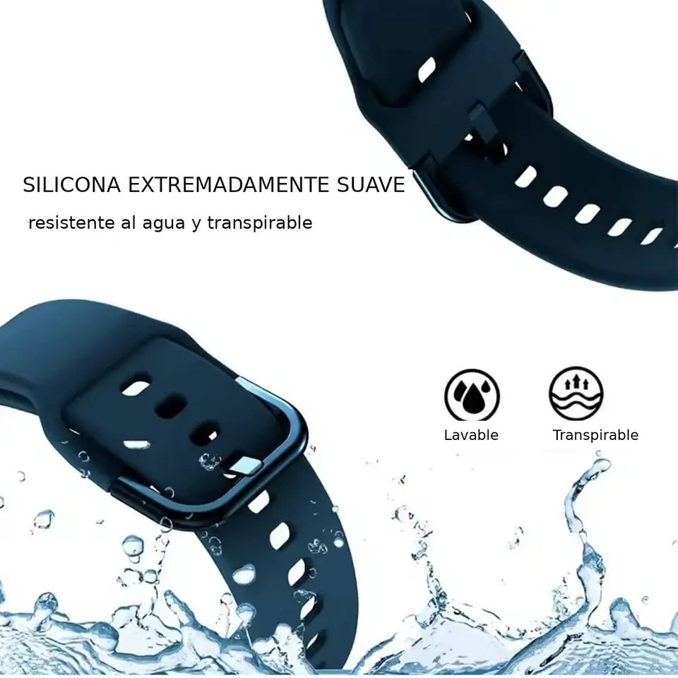 Correa Para Galaxy Fit 3 Silicona Con Hebilla  3