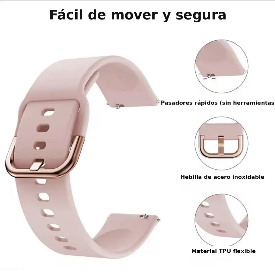 Correas Para Huawei FiT 3 - Silicona Con Hebilla 5