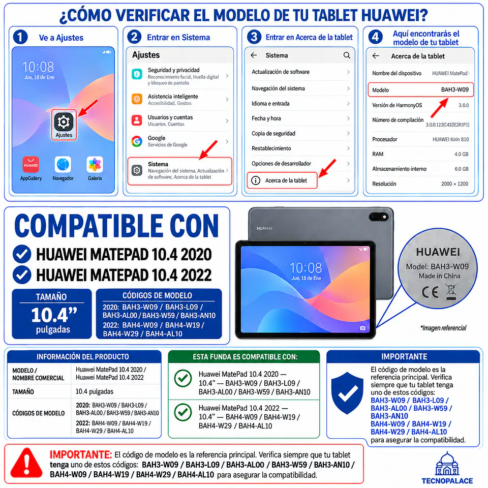 Fundas Teclado Con TouchPad Para Huawei MatePad 10.4 - 2022 2