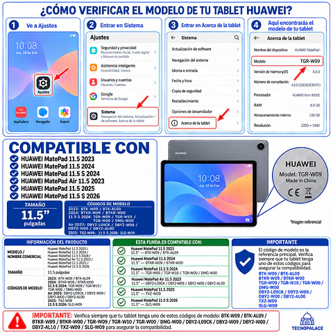 Fundas Tipo Libro Con Teclado Para MatePad Air 11.5 2023 DBY2-W09