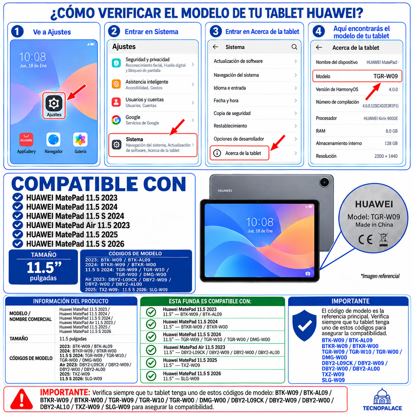 Fundas Tipo Libro Con Teclado Para MatePad Air 11.5 2023 DBY2-W09 2