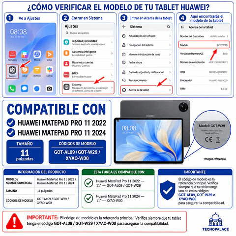Fundas Teclado 2.0 Con TouchPad Para MatePad Pro 11 2024 XYAO-W00